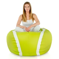 Puf Minge verde Tennis pentru Șezut - Piele Ecologică – vedere 4