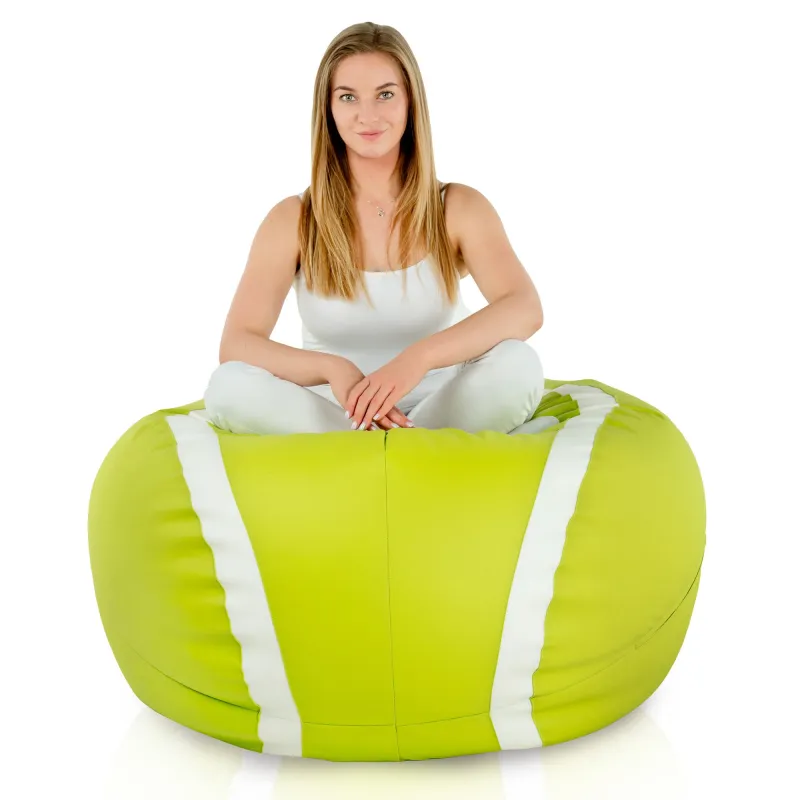 Puf Minge verde Tennis pentru Șezut - Piele Ecologică – vedere 4