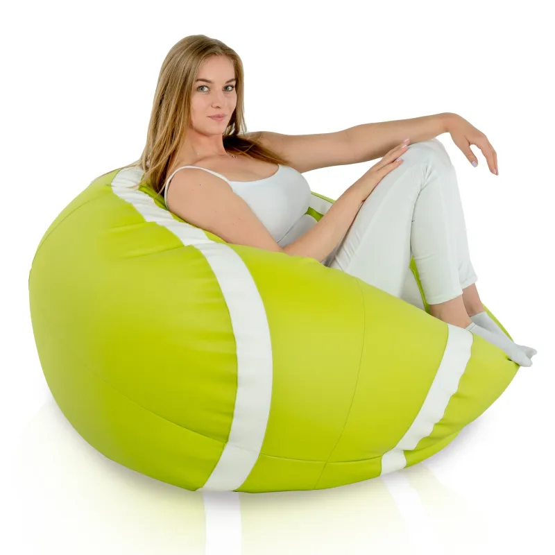 Puf Minge verde Tennis pentru Șezut - Piele Ecologică – vedere 6