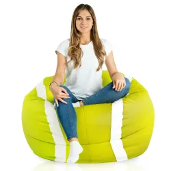 Puf Minge verde Tennis pentru Șezut - Piele Ecologică – vedere 3