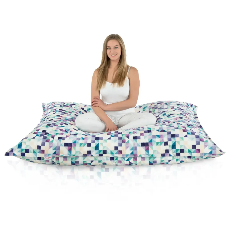 Saltea Puf de Podea XXL Gigant pentru adulți - Material Imprimeu Premium – vedere 80