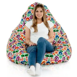 Fotoliu Puf tip Pară XXL Drop - Material Imprimeu Premium – vedere 60