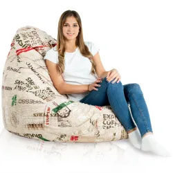 Fotoliu Puf tip Pară XXL Drop - Material Imprimeu Premium – vedere 48