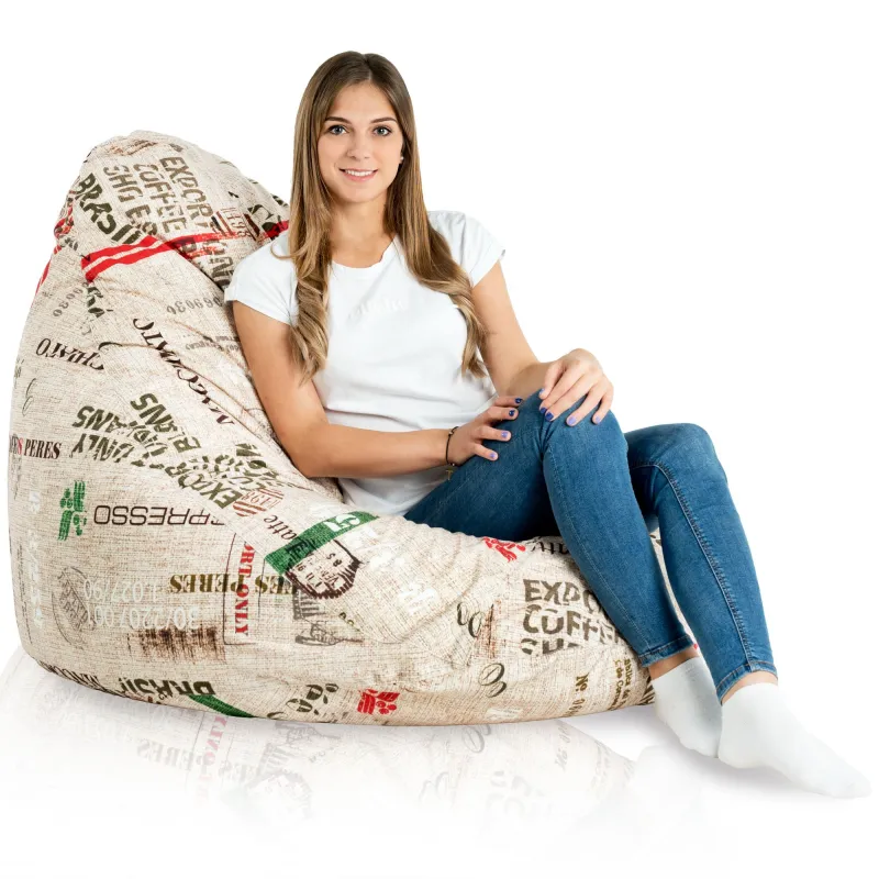 Fotoliu Puf tip Pară XXL Drop - Material Imprimeu Premium – vedere 48