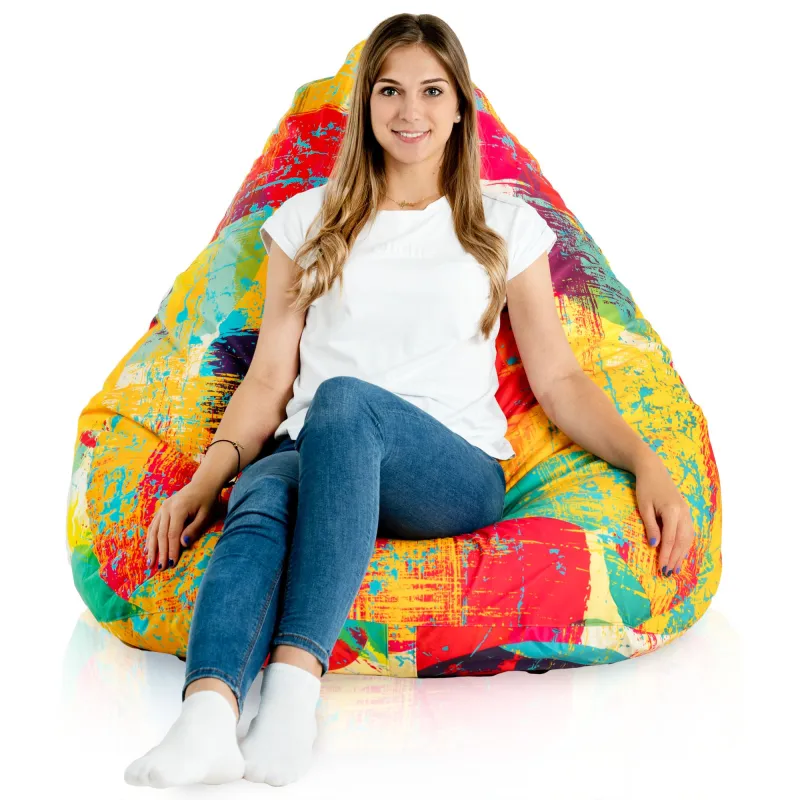 Fotoliu Puf tip Pară XXL Drop - Material Imprimeu Premium – vedere 33