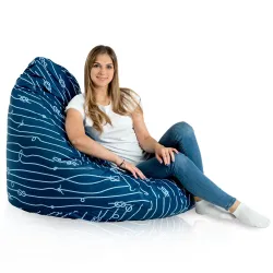 Fotoliu Puf tip Pară XXL Drop - Material Imprimeu Premium – vedere 38