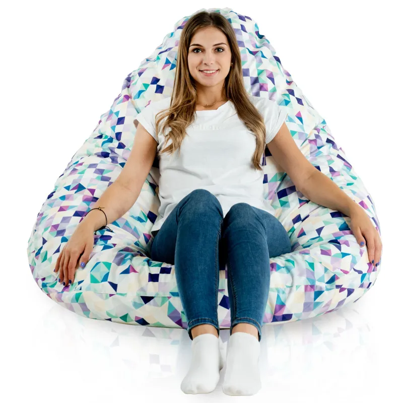 Fotoliu Puf tip Pară XXL Drop - Material Imprimeu Premium – vedere 70