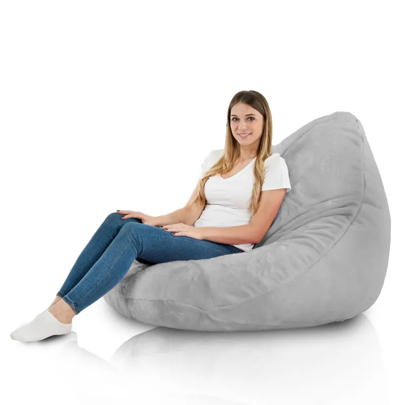Fotoliu Puf tip Pară XXL Drop - Blană Artificială Yeti – vedere 3