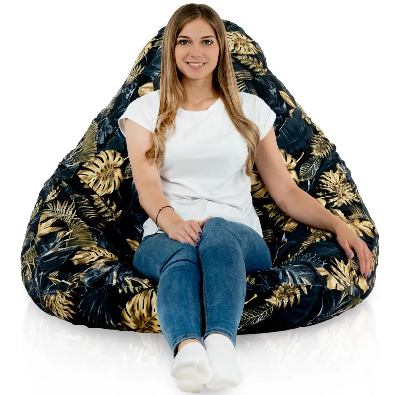 Fotoliu Puf tip Pară XXL Drop - Material Imprimeu Premium – vedere 55