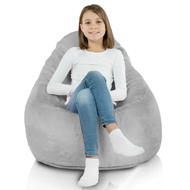 Fotoliu Puf Smart Porto - Blană Artificială Yeti – vedere 3