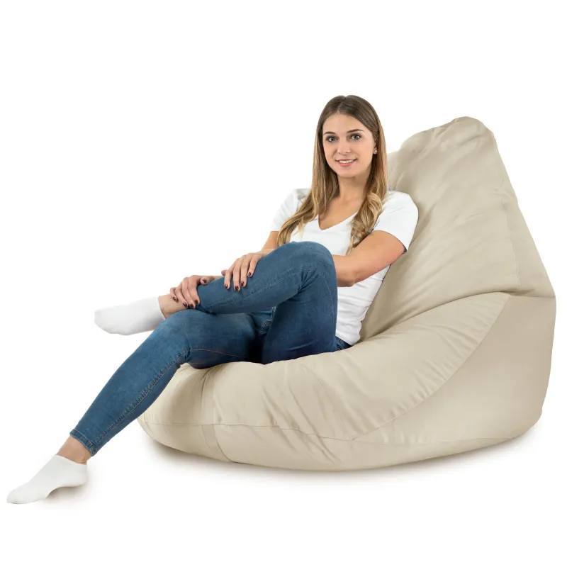 Fotoliu puf Drop XXL cu textură moale pentru un spațiu confortabil