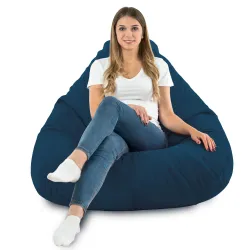 Fotoliu Puf tip Pară XXL Drop - Catifea Soft – vedere 80