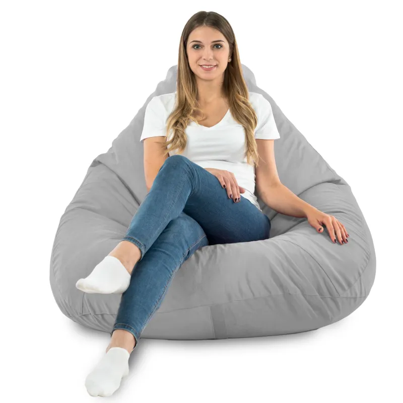 Fotoliu Puf tip Pară XXL Drop - Catifea Soft – vedere 61