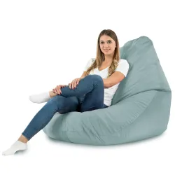 Fotoliu Puf tip Pară XXL Drop - Catifea Soft – vedere 23