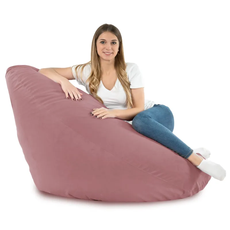 Fotoliu Puf tip Pară XXL Drop - Catifea Soft – vedere 45