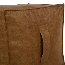 Puf Cub Pătrat - Piele Naturală Premium – vedere 2
