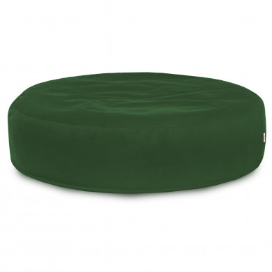 Verde inchis perna rotund puf monaco velvet