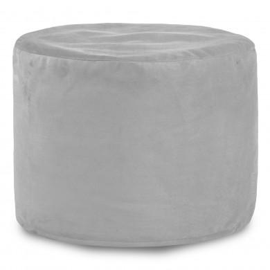 Gri deschis taburet cu role cilindro velvet