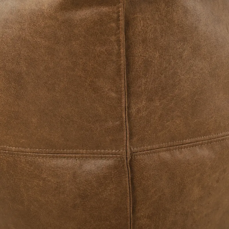 Puf pătrat cu cusături - Piele Naturală Premium – vedere 5