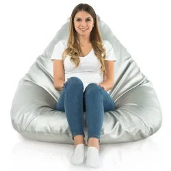 Fotoliu Puf tip Pară XXL Drop - Piele Ecologică – vedere 8