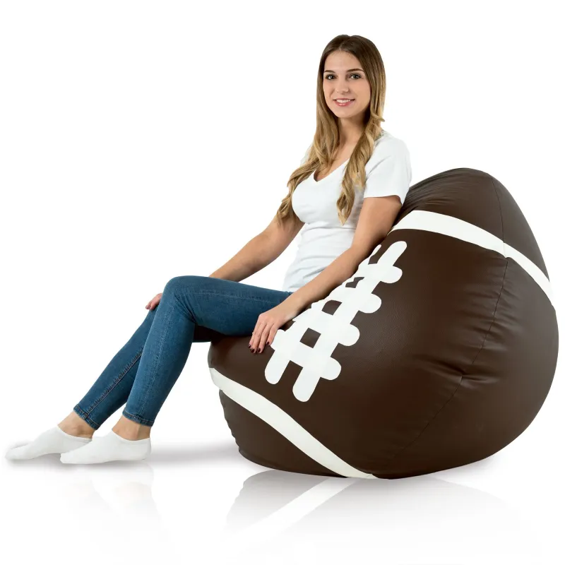 Puf Minge Maro Rugby pentru Șezut - Piele Ecologică – vedere 4