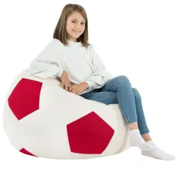 Fotoliu Puf Minge Fotbal XL pentru copii - Catifea Soft – vedere 7