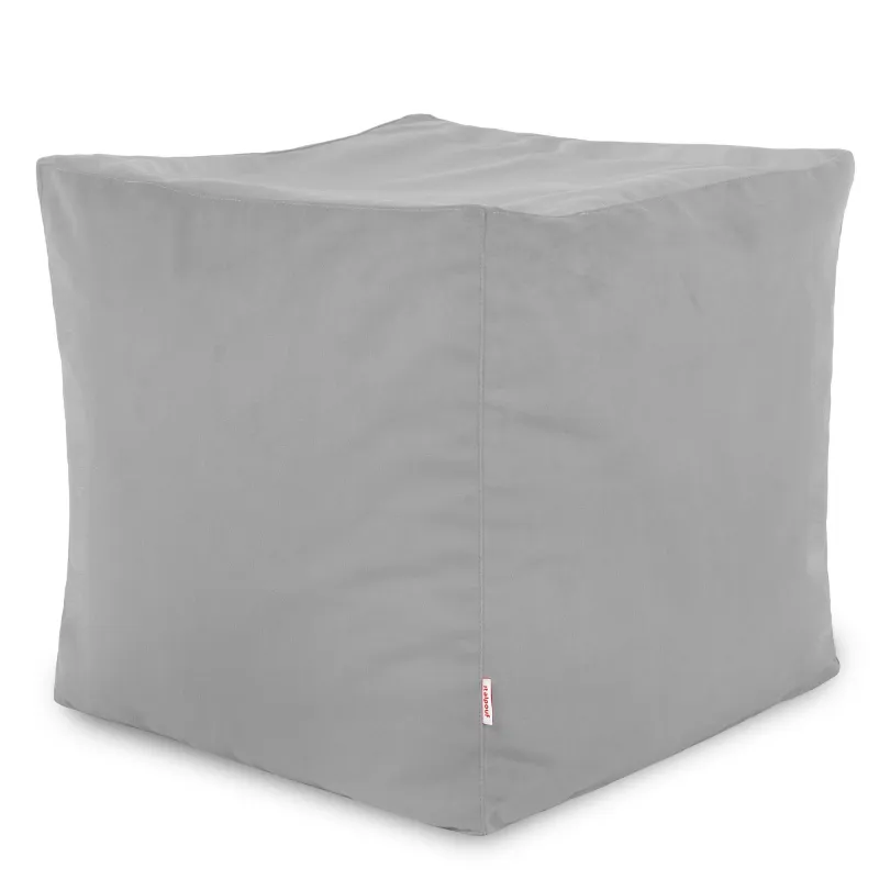 Puf Cub Pătrat - Catifea Soft – vedere 4
