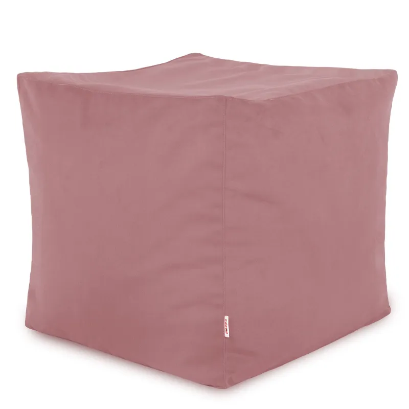 Puf Cub Pătrat - Catifea Soft – vedere 7