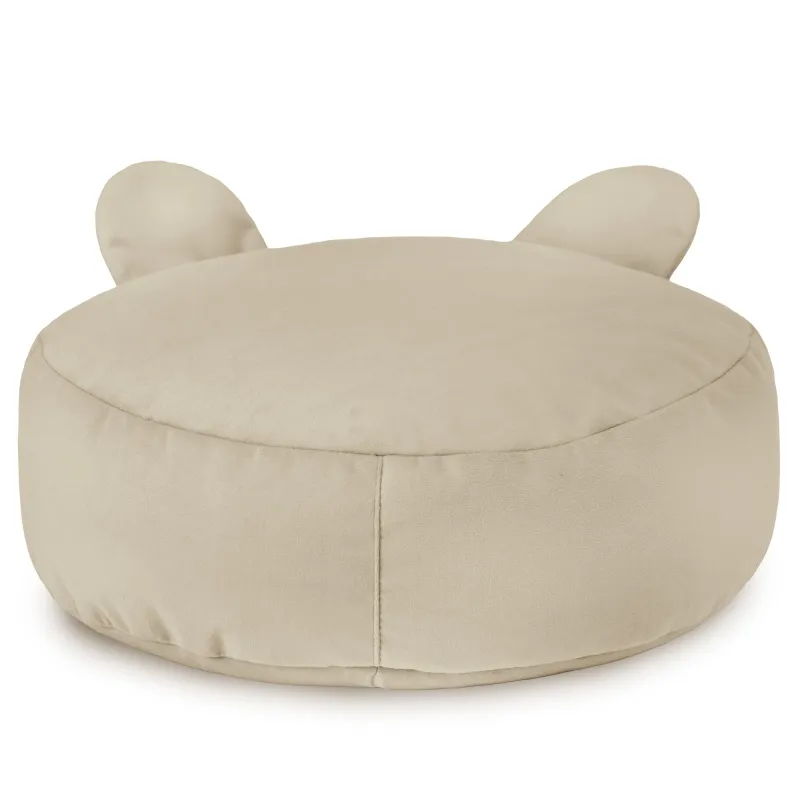 Taburet elegant din catifea perlat, ideal pentru sufragerii și spații pentru copii
