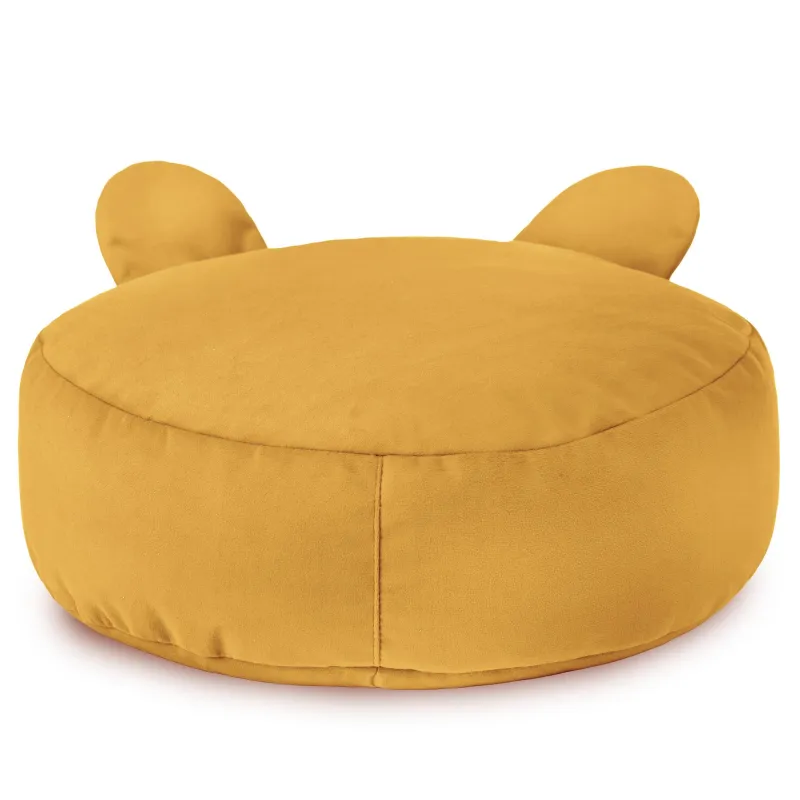 Puf Taburet Suport Picioare Rotund pentru copii Teddy - Catifea Soft – vedere 19