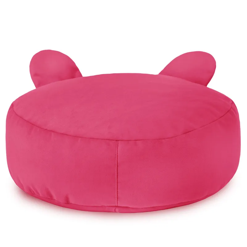 Puf Taburet Suport Picioare Rotund pentru copii Teddy - Catifea Soft – vedere 21