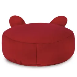 Puf Taburet Suport Picioare Rotund pentru copii Teddy - Catifea Soft – vedere 22