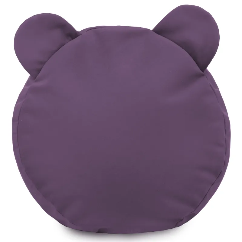 Puf Taburet Suport Picioare Rotund pentru copii Teddy - Catifea Soft – vedere 11