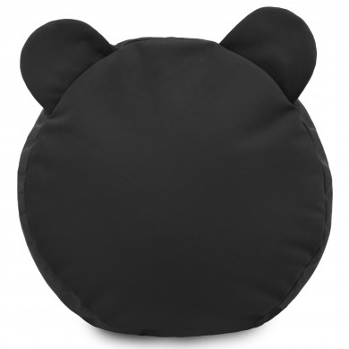Negru taburet teddy velvet