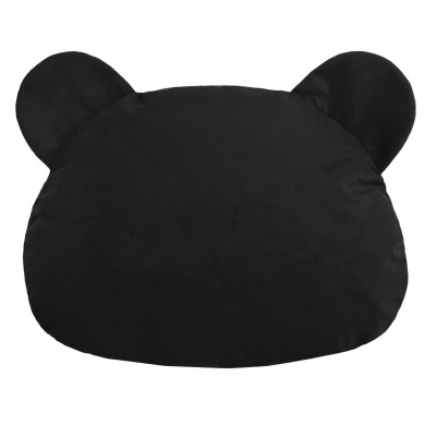 Negru pernă teddy velvet