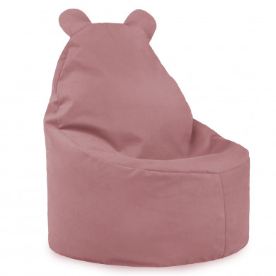 Roz pudrat fotoliu puf pentru copii teddy velvet