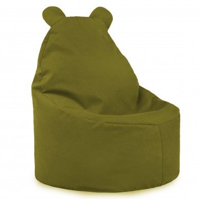 Verde fotoliu puf pentru copii teddy velvet