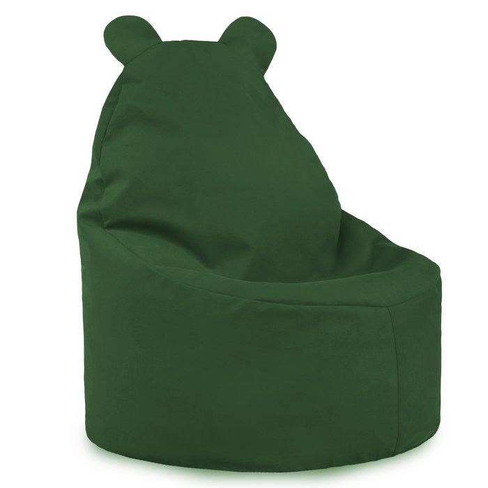 Verde inchis fotoliu puf pentru copii teddy velvet