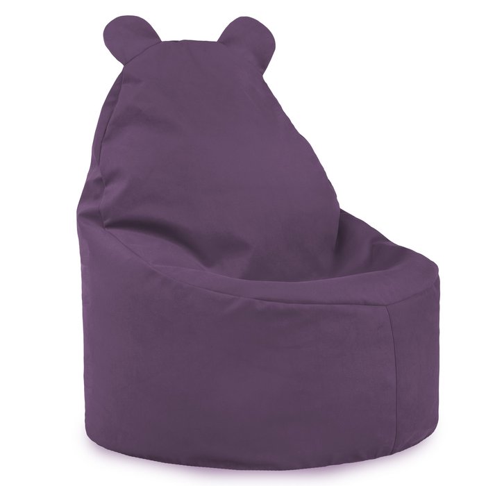 Violet fotoliu puf pentru copii teddy velvet