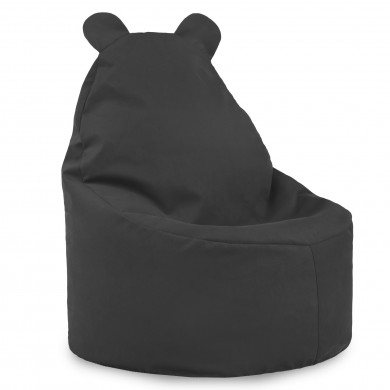 Gri fotoliu puf pentru copii teddy velvet