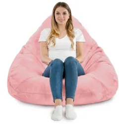Fotoliu Puf tip Pară XXL Drop - Blană Artificială Yeti – vedere 11