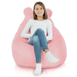 Fotoliu Puf pentru copii Teddy - Blană Artificială Yeti – vedere 3