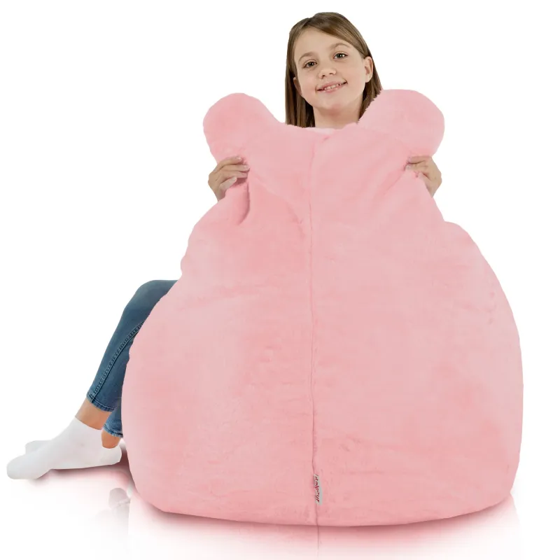 Fotoliu Puf pentru copii Teddy - Blană Artificială Yeti – vedere 5