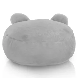 Puf Taburet Suport Picioare Rotund pentru copii Teddy - Blană Artificială Yeti – vedere 4
