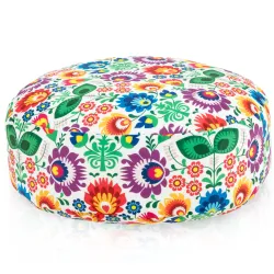 Puf Taburet Suport Picioare Rotund - Material Imprimeu Premium