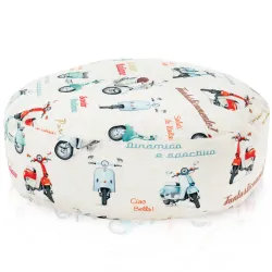Puf Taburet Suport Picioare Rotund - Material Imprimeu Premium