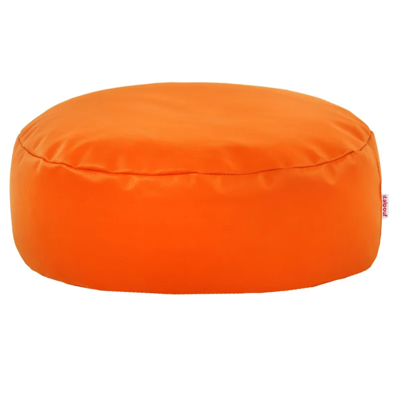 Puf Taburet Suport Picioare Rotund - Piele Ecologică