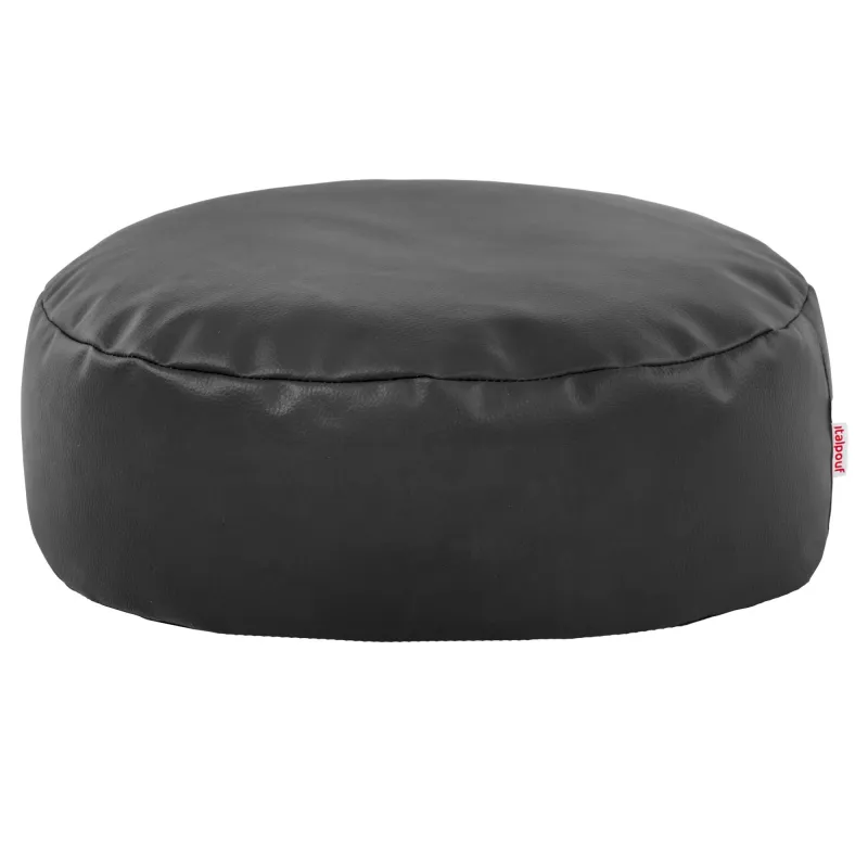 Puf Taburet Suport Picioare Rotund - Piele Ecologică