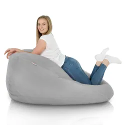 Fotoliu puf Yeti gri confortabil, perfect pentru camerele de joacă ale copiilor