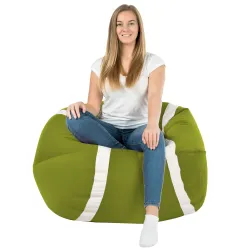 Puf Minge verde Tennis pentru Șezut - Catifea Soft – vedere 3